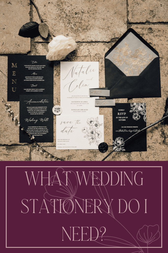 wedding blog giving tips on stationery
