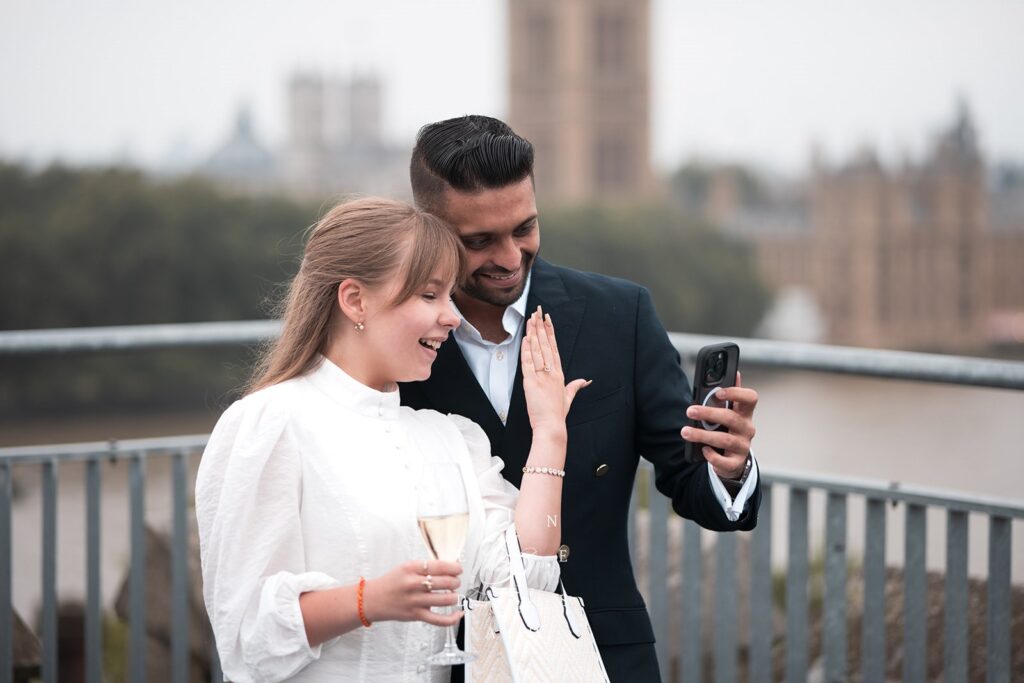Engaged couple, proposal.
Hannah Rose Weddings & Events