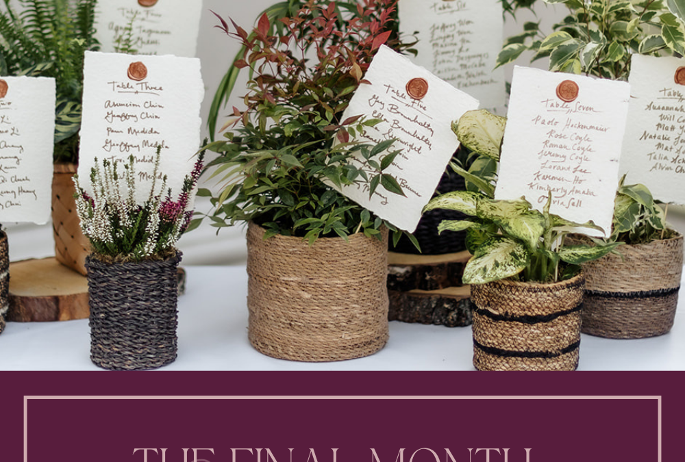 The Final Month: How To Avoid Wedding Stress
